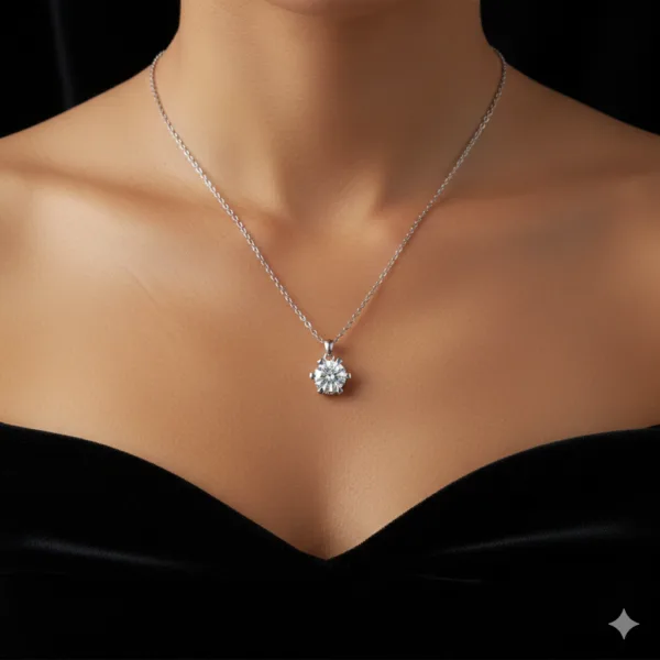 Infinity Lab-Created Diamond Solitaire 1.0CT Pendant