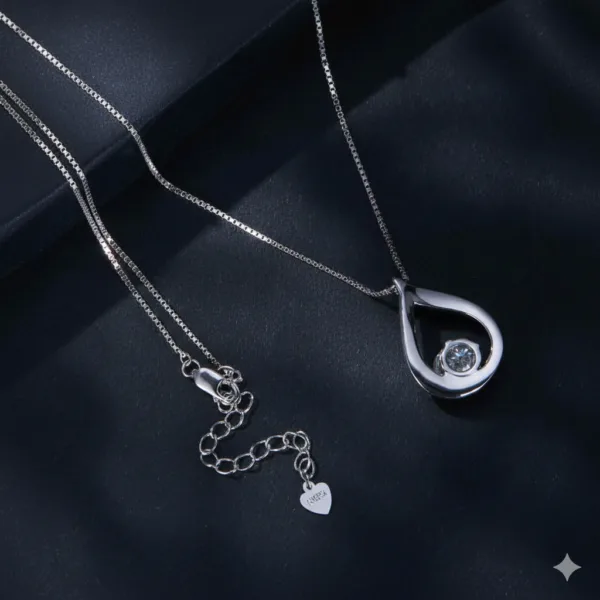 Cascade Lab-Created Diamond Solitaire Pendant 1.0CT