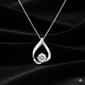 Home 7 Cascade Lab-Created Diamond Solitaire Pendant 1.0CT