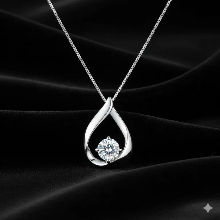 Cascade Lab-Created Diamond Solitaire Pendant 1.0CT