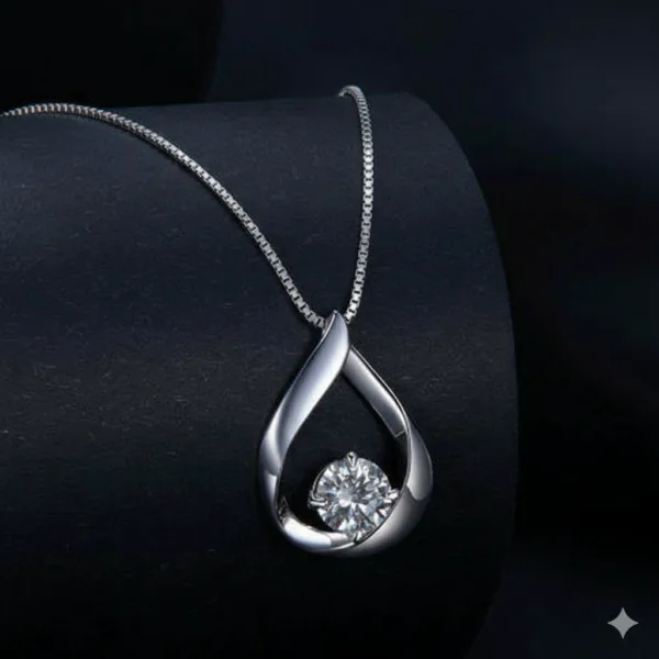 Cascade Lab-Created Diamond Solitaire Pendant 1.0CT