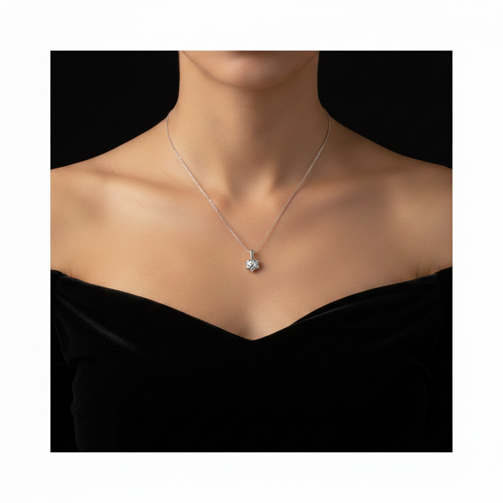 Devotion Lab-Created Diamond Solitaire Pendant 0.2CT 3 Devotion Lab-Created Diamond Solitaire Pendant 0.2CT - Image 3