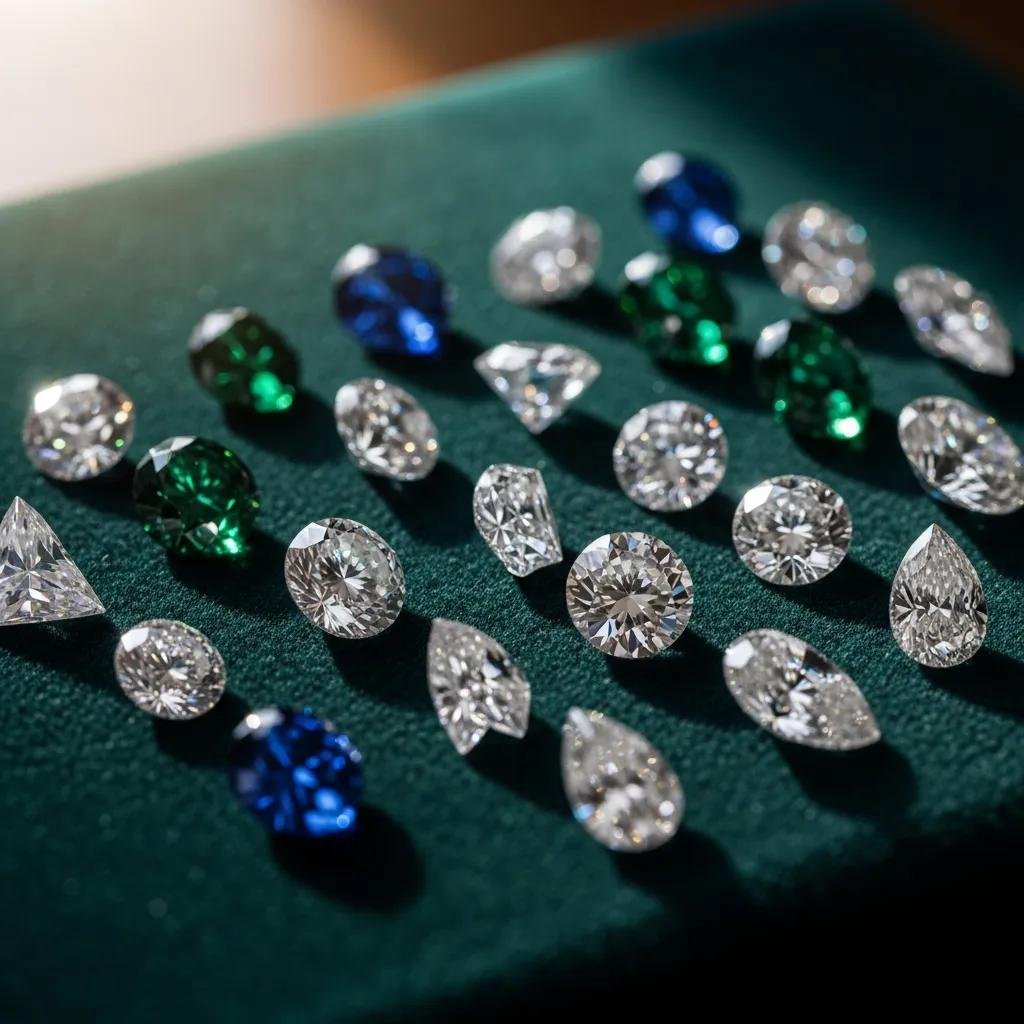 Comparison of lab grown diamonds and natural diamonds showcasing their brilliance and clarity