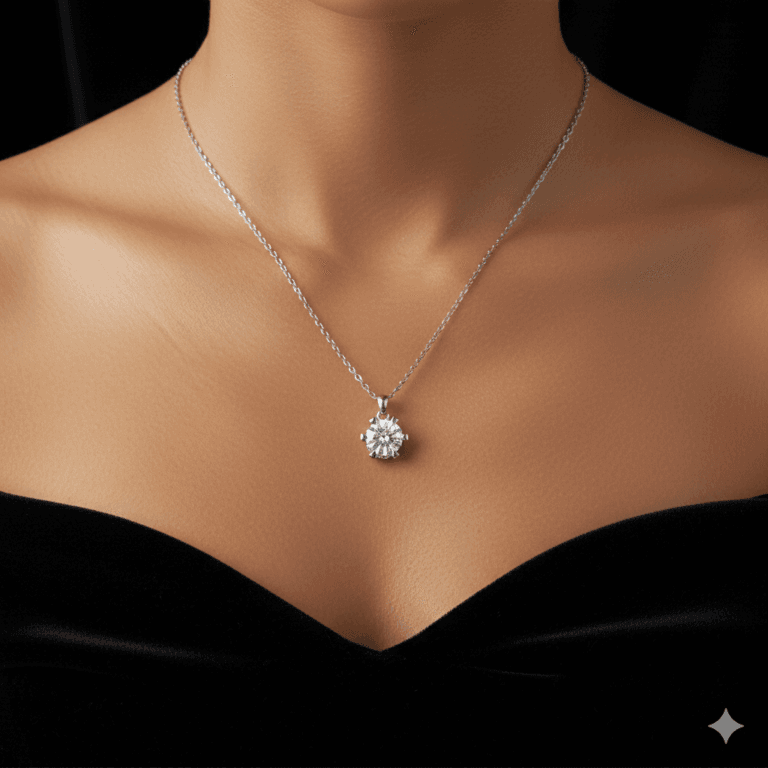 Infinity Lab-Created Diamond Solitaire 1.0CT Pendant