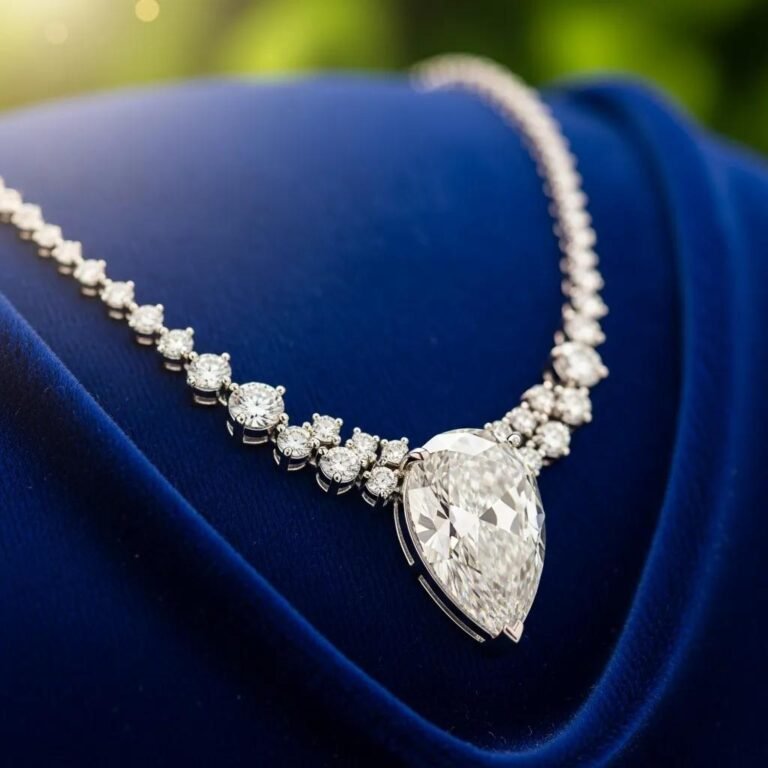 Lab grown diamond necklace highlighting ethical and sustainable jewelry options