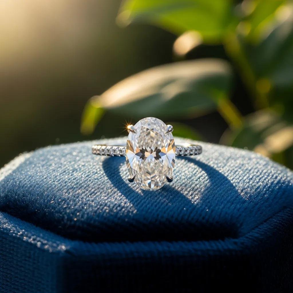 Lab grown engagement ring showcasing its brilliance and ethical appeal